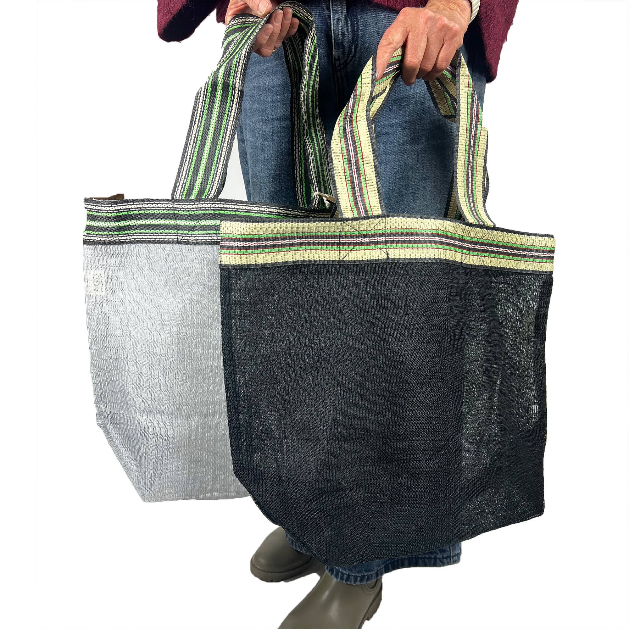 Mesh Tote - Stripy Straps