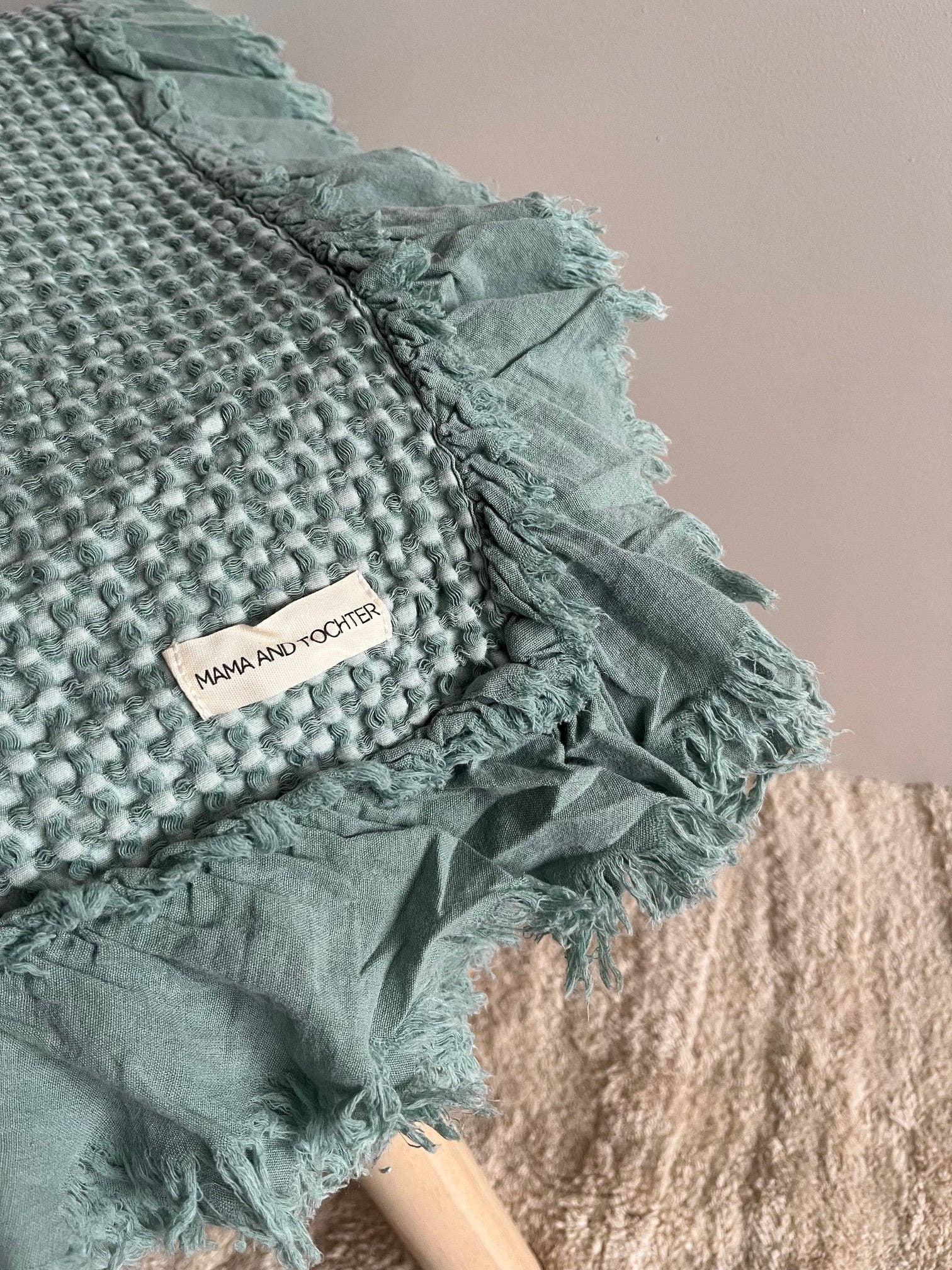 Organic Cotton Waffle Throw Blanket