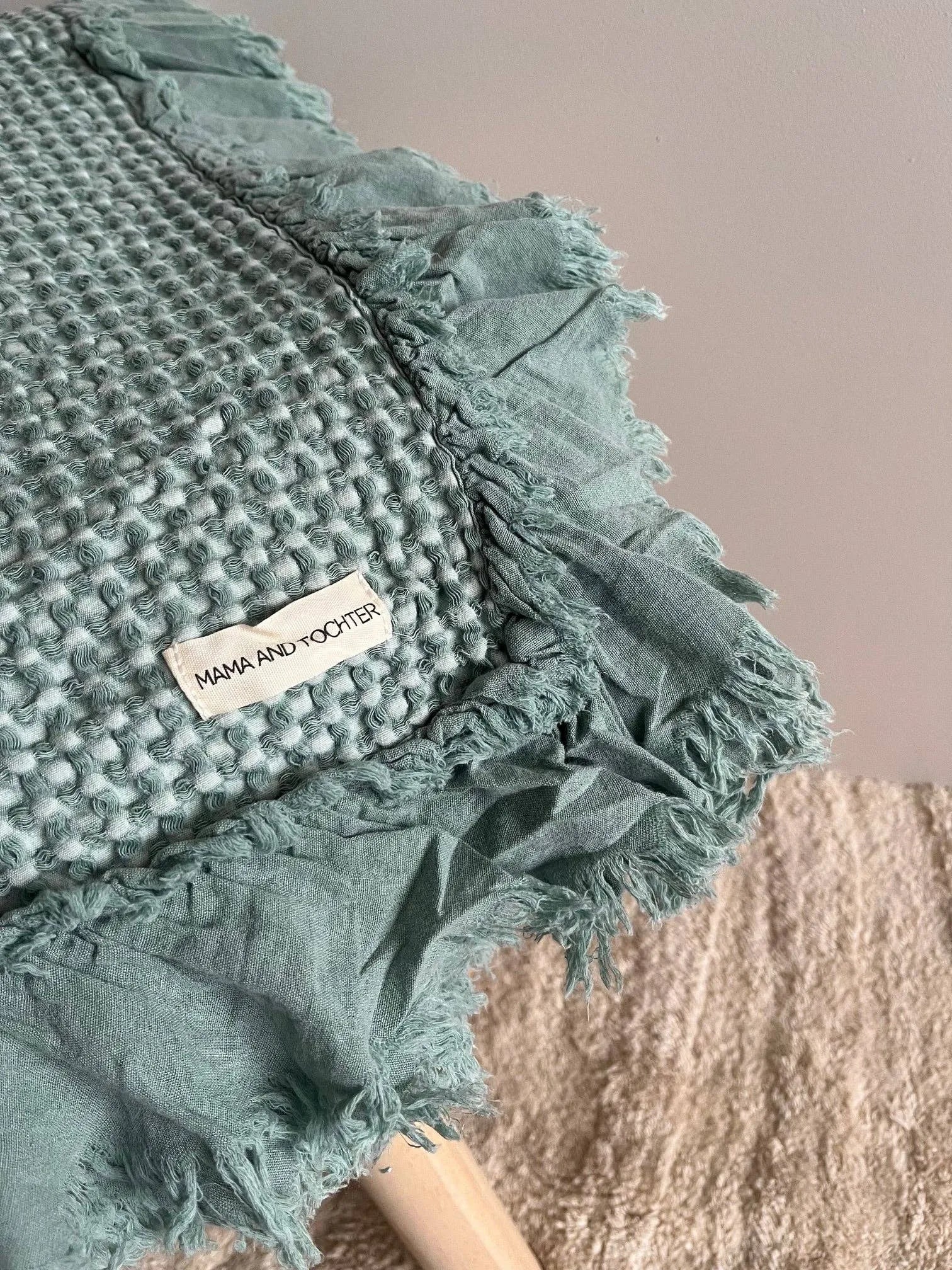 Organic Cotton Waffle Throw Blanket