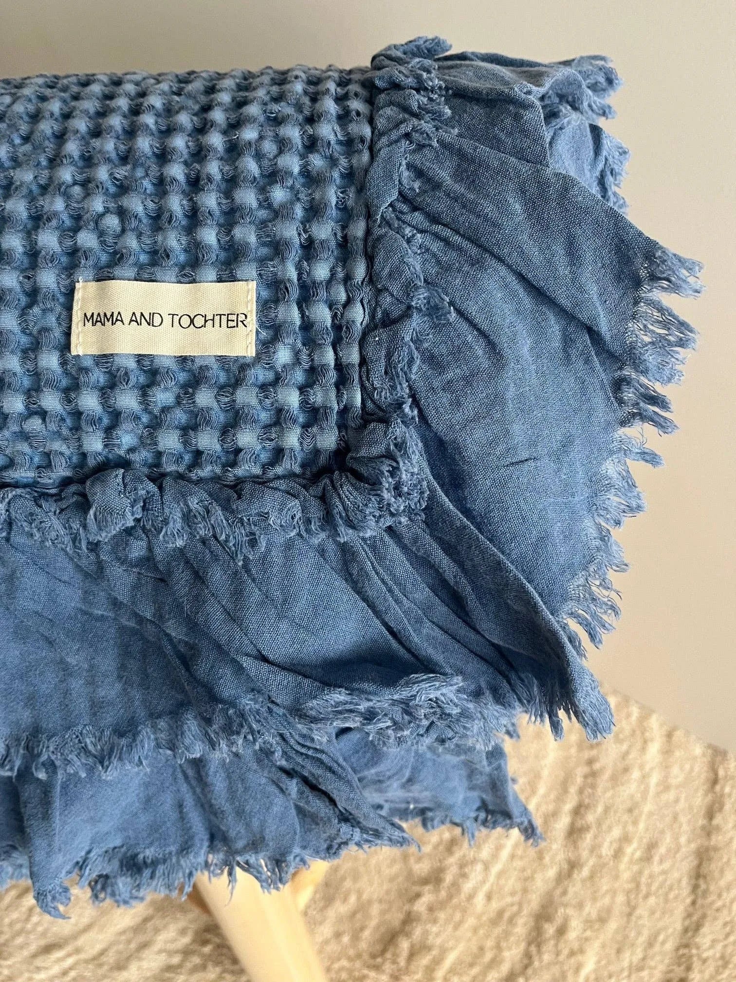 Organic Cotton Waffle Throw Blanket