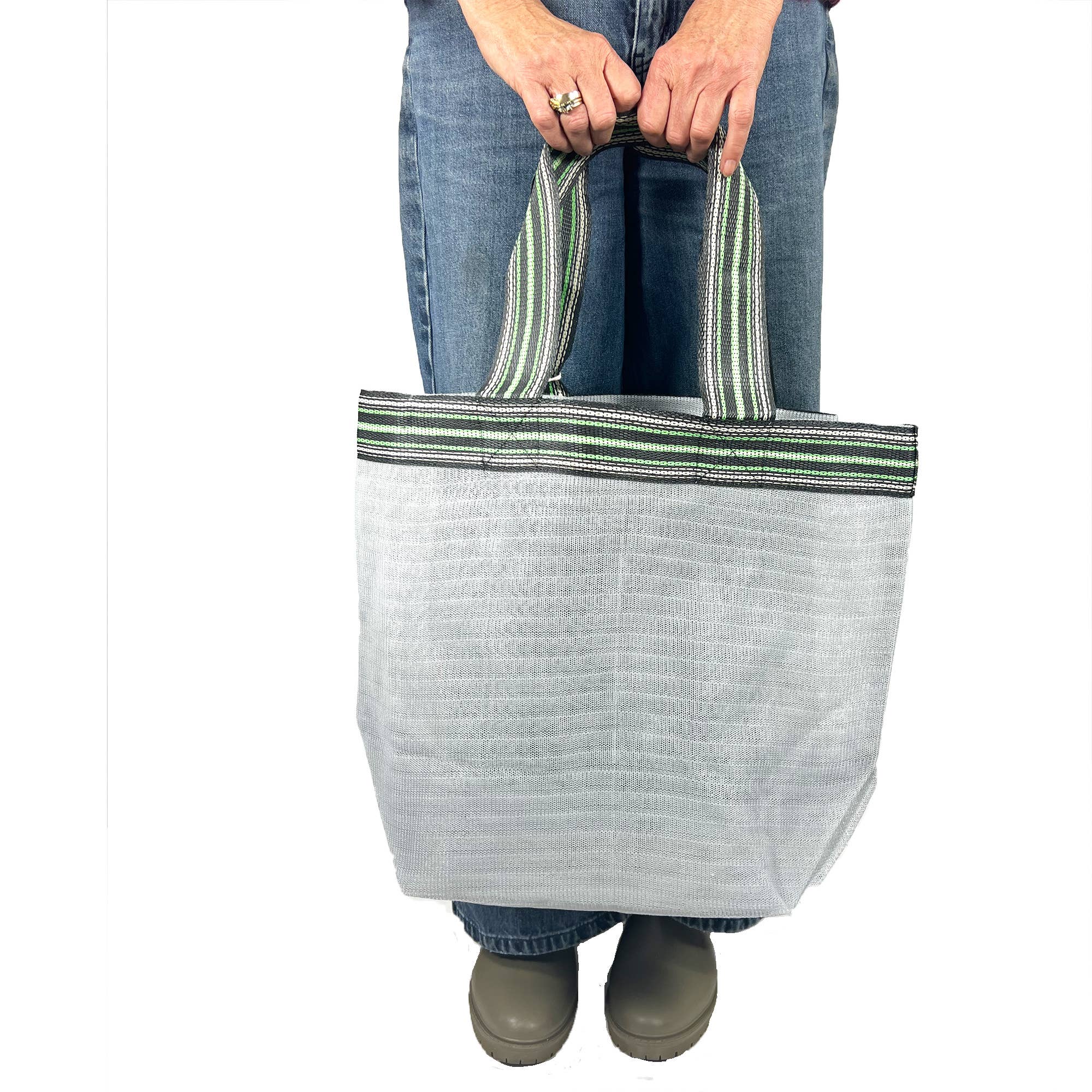 Mesh Tote - Stripy Straps